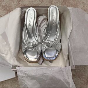 Y2k vintage Jimmy Choo Metallic Silver Heels